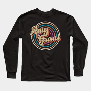 vintage circle line color Amy Grant Long Sleeve T-Shirt